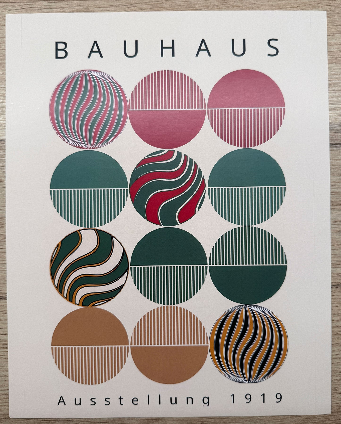Lot de 12 affiches BAUHAUS – déco graphique – 20 x 25,5 cm